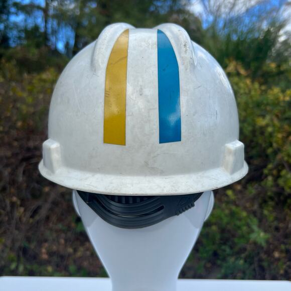 Vintage Ma Bell Telephone Lineman Hard Hat Helmet Hat Winter Rib Knit Lining - Picture 7 of 15